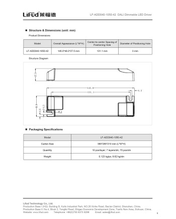 SUNSET * 40W Dali Dimmable Driver
